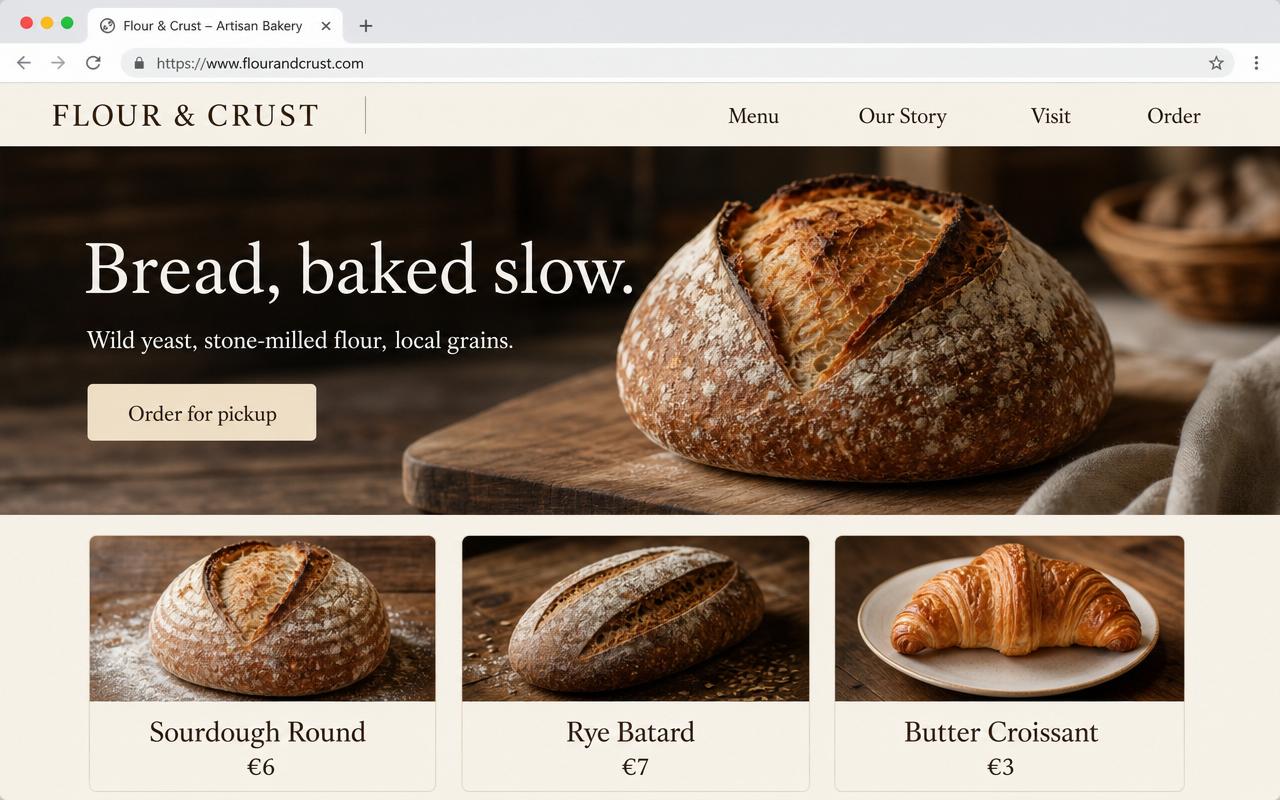 Amatininkų kepykla website example